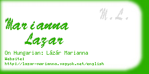 marianna lazar business card