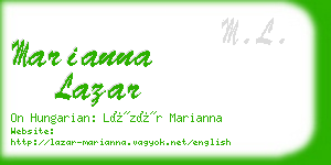 marianna lazar business card